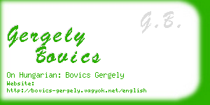 gergely bovics business card